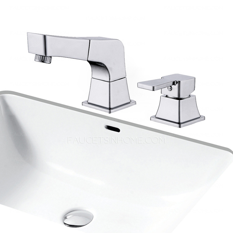 Modern Two Hole Split Style Pullout Spray Bathroom Faucet