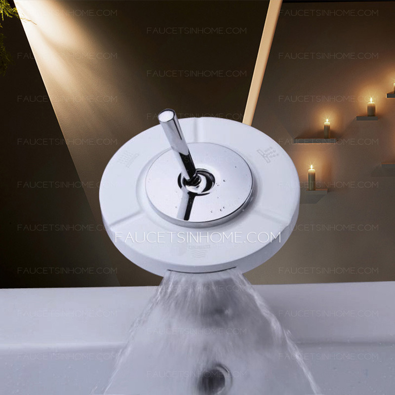 High End UFO Design Rotatable Waterfall Bathroom Sink Faucet 