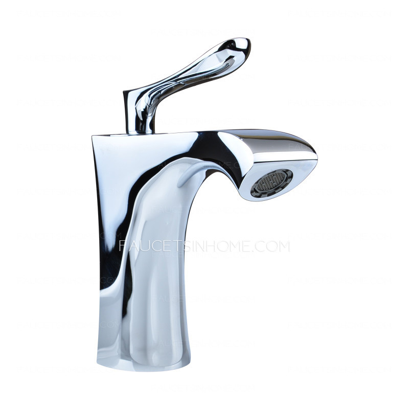 Designed Radian Single Handle Copper Bathroom Sink Faucet