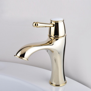 Luxury Antique Gold Radian Designed Bathroom Sink Faucet