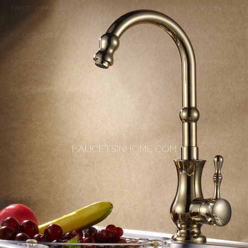 Antique Polished Brass  Kitchen Faucet