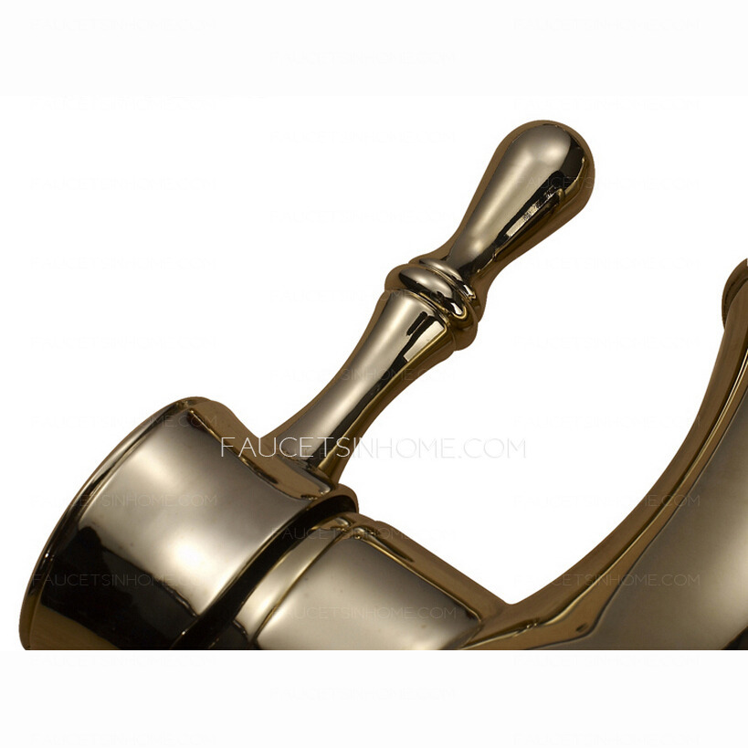 Antique Polished Brass Radian Side Handle Kitchen Faucet