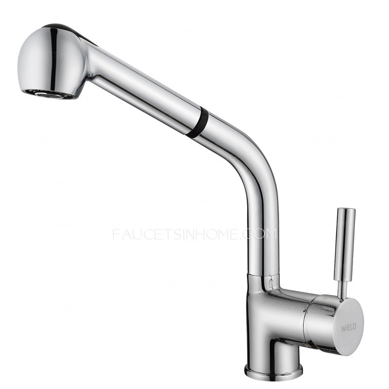 High End Copper Pullout Spray Rotatable Kitchen Sink Faucet