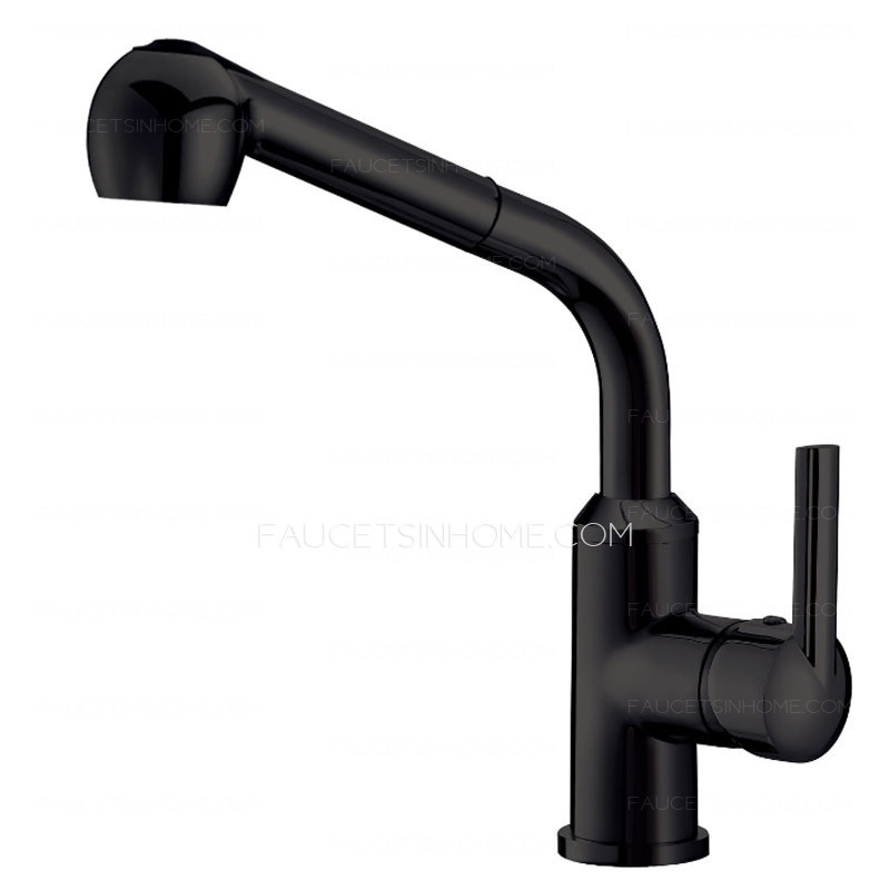 Modern Black Painting Copper Pullout Artisan Kitchen Faucets