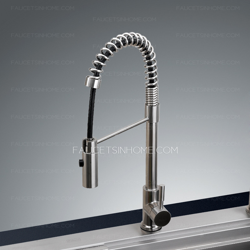 Environmental Lead Free Pullout Stainless Steel Kitchen Faucets