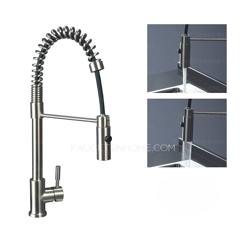 Environmental Lead Free Pullout Stainless Steel Kitchen Faucets