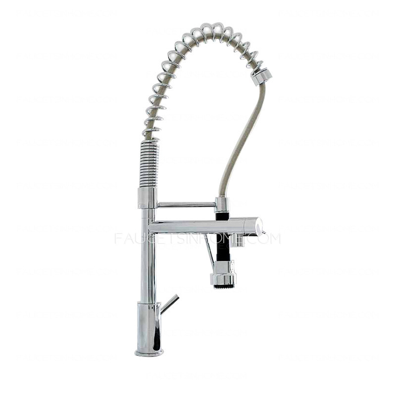 Top Pullout Spring Pipe Kitchen Faucet With Sprayer 