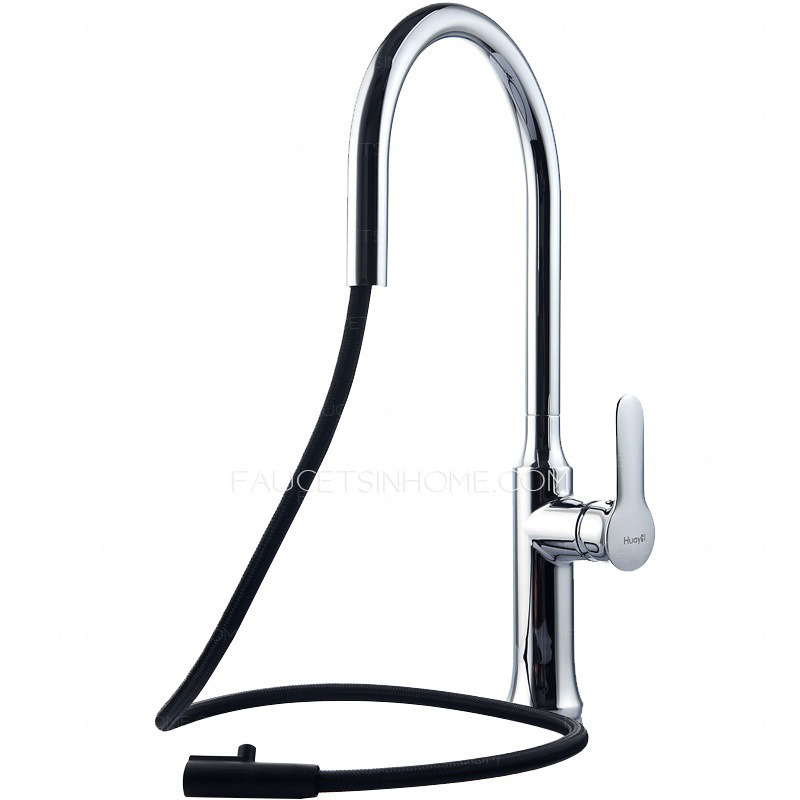 Modern High Arc Designed Pullout Spray Kitchen Faucet