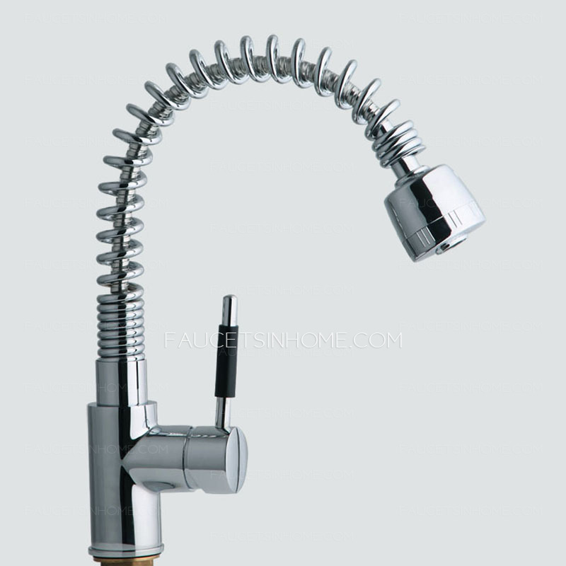 Discount Rotatable Pullout Spring Pipe Top Kitchen Faucet