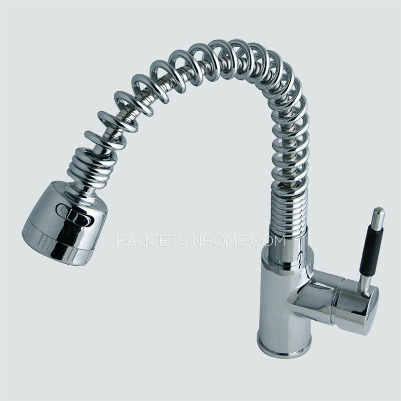 Discount Rotatable Pullout Spring Pipe Top Kitchen Faucet