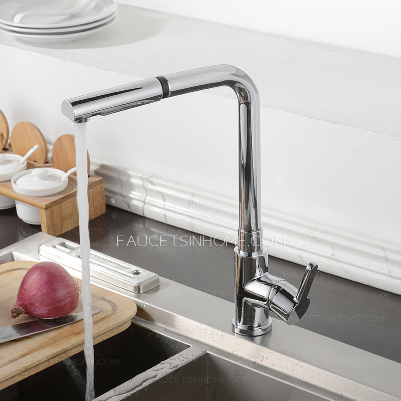 Top Filtering Pullout Rotatable Kitchen Sink Faucet 