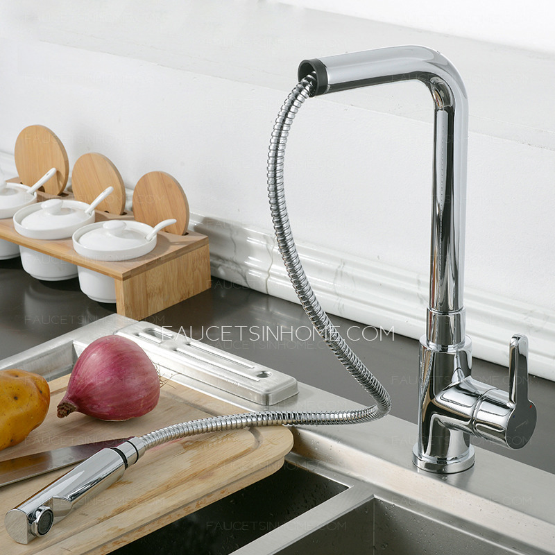 Top Filtering Pullout Rotatable Kitchen Sink Faucet 