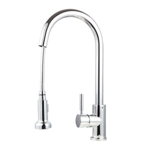 Professional Chrome Copper Rotatable Pullout Kitchen Faucet