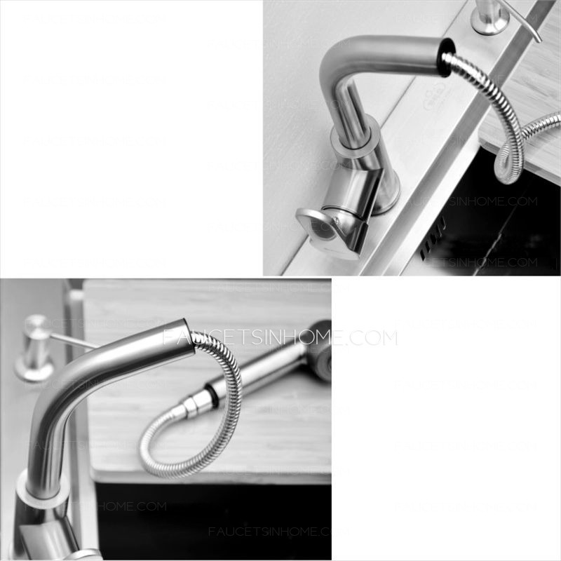 Designed Brushed Pullout Stainless Steel Artisan Kitchen Faucets