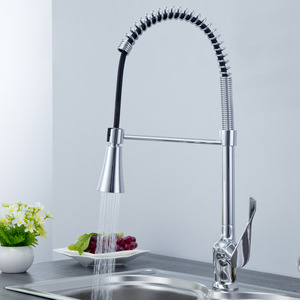 Designed Pullout Rotatable Spring Pipe Kitchen Faucet