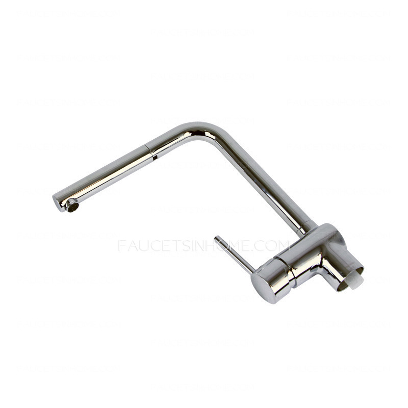 Simple Pullout Seven Shaped Single Handle Kitchen Faucet