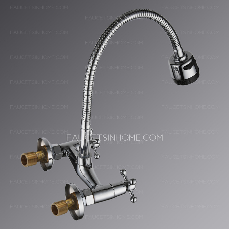 Discount Two Hole Wall Mount Old Style Kitchen Faucet