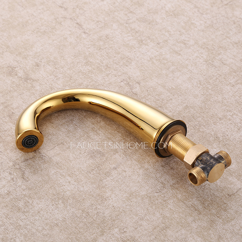 Vintage Polished Brass Split Three Set Bathroom Faucet