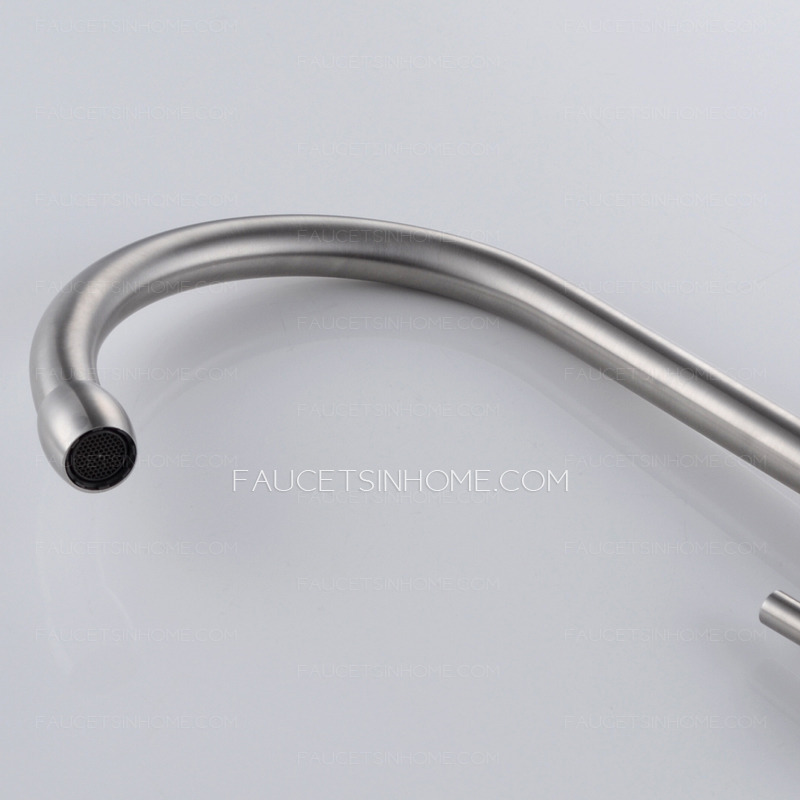 Fashion Polished Nickel Bend Single Handle Kitchen Sink Faucet