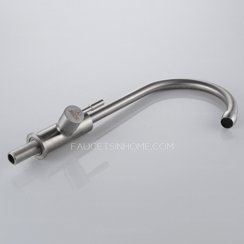 Fashion Polished Nickel Bend Single Handle Kitchen Sink Faucet