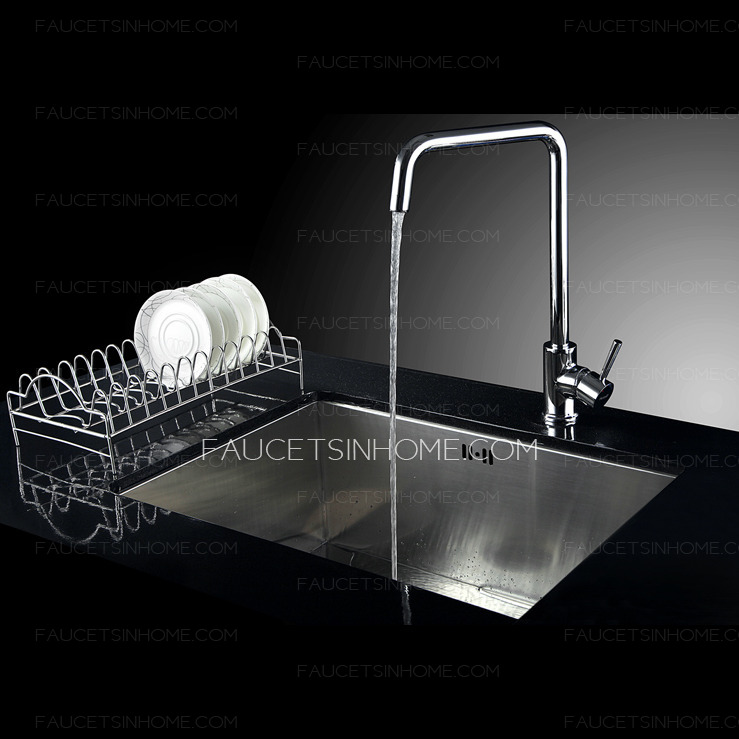 Simple Designed Brass Rotatable Single Handle Kitchen Sink Faucet