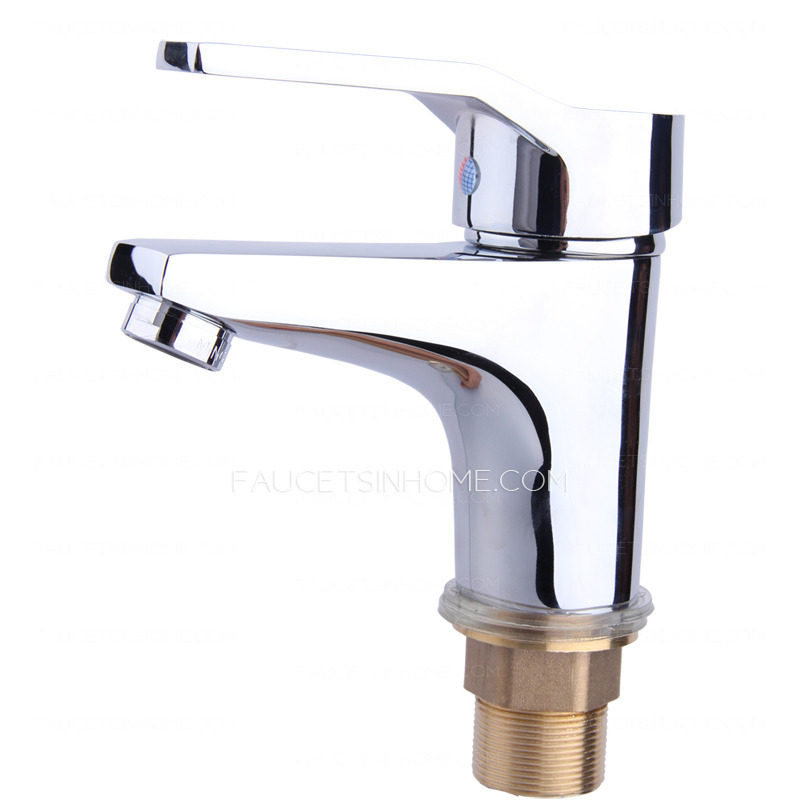 Cheap Brass One Hole Deck Mount Bathroom Sink Faucet 