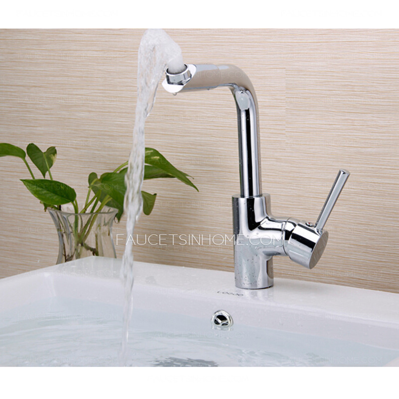 Modern Heightening Dual Rotatable Bathroom Sink Faucet