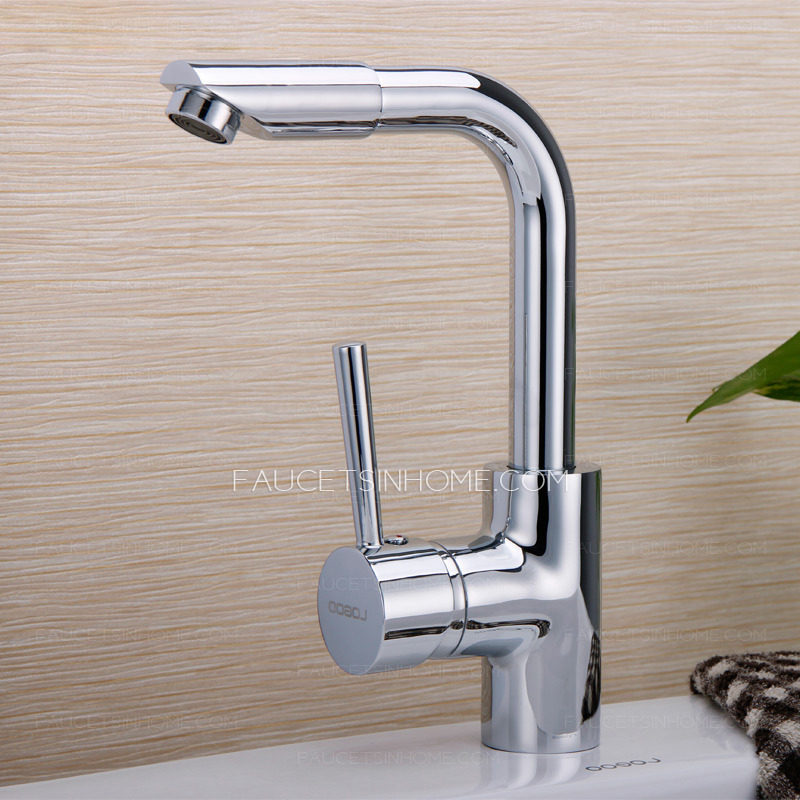 Modern Heightening Dual Rotatable Bathroom Sink Faucet