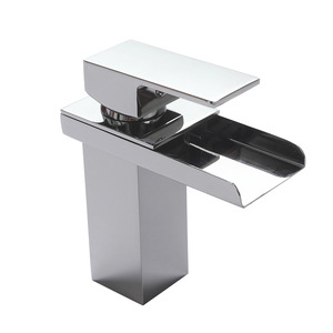 Fashion Waterfall Centerset Suqare Shaped Bathroom Sink Faucet