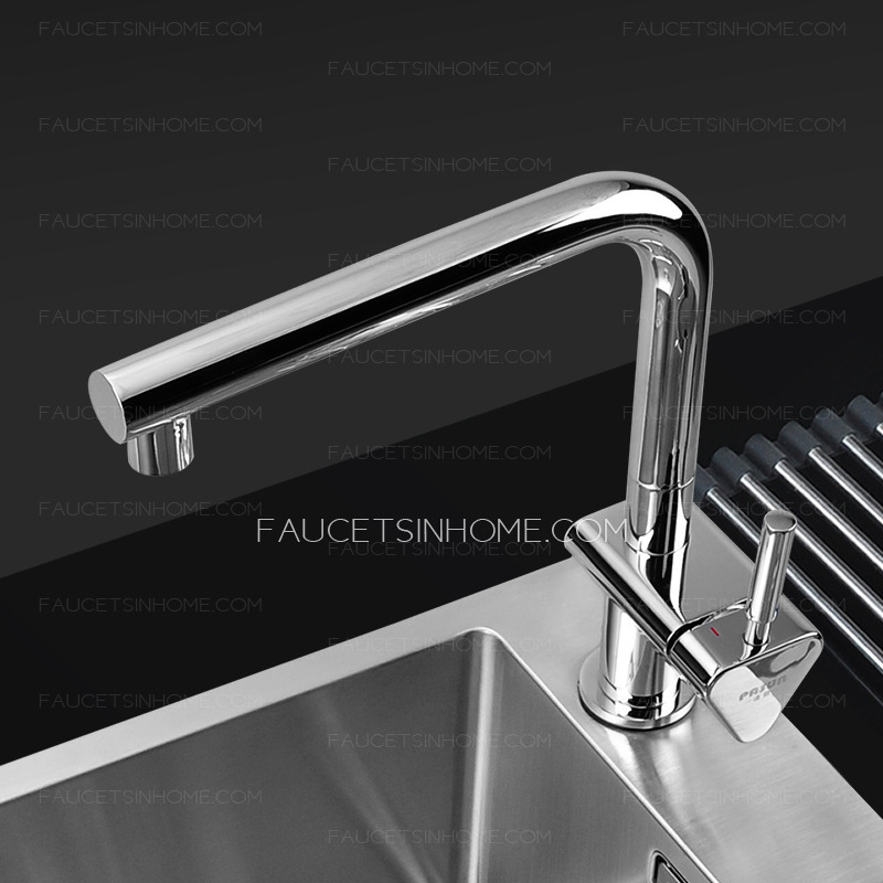 Modern Rotatable Copper Seven Shaped Kitchen Sink Faucet