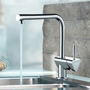 Modern Rotatable Copper Seven Shaped Kitchen Sink Faucet