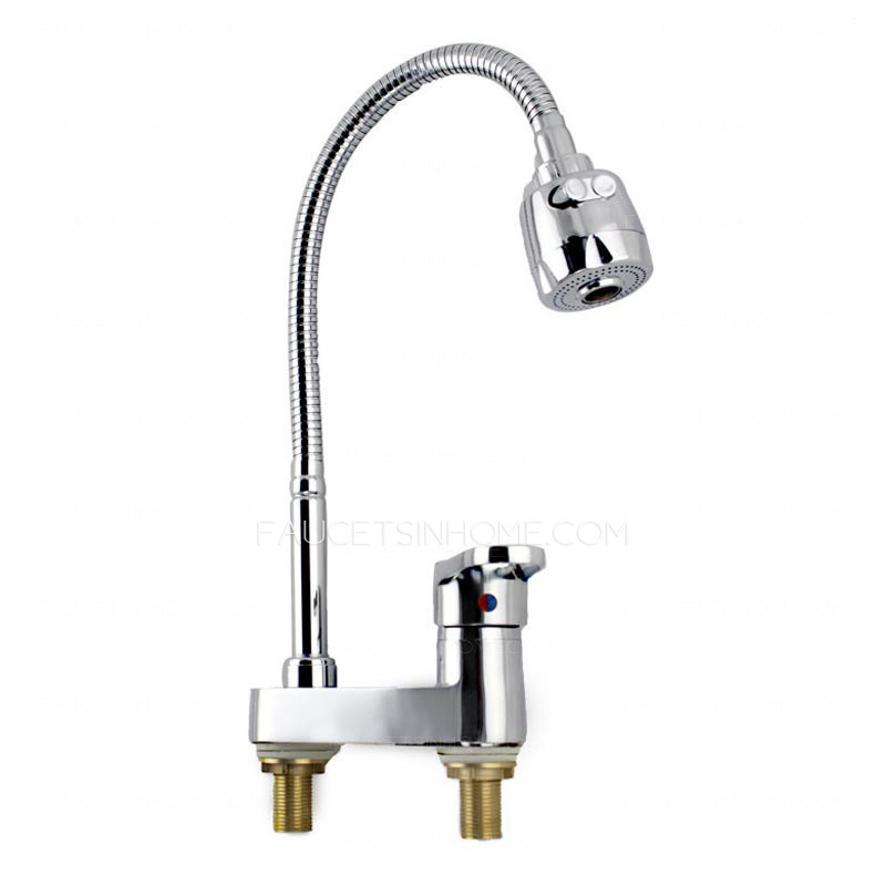 Discount Full Rotatable Two Holes Cheap Kitchen Faucet