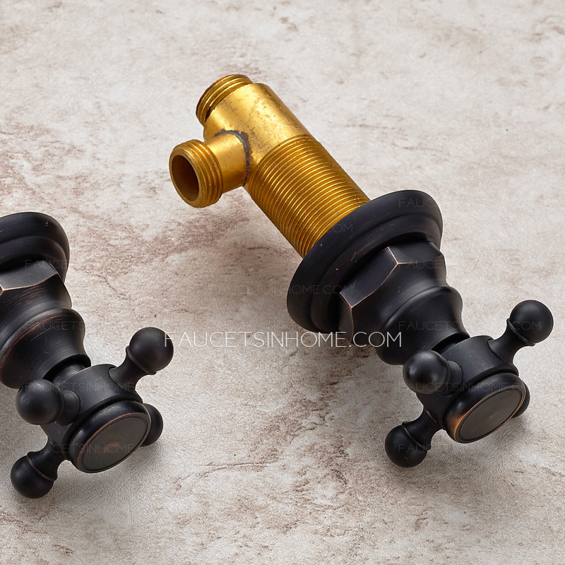 Antique Oil Rubbed Bronze Black Bathroom Sink Faucet