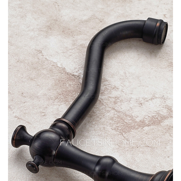 Antique Oil Rubbed Bronze Black Bathroom Sink Faucet