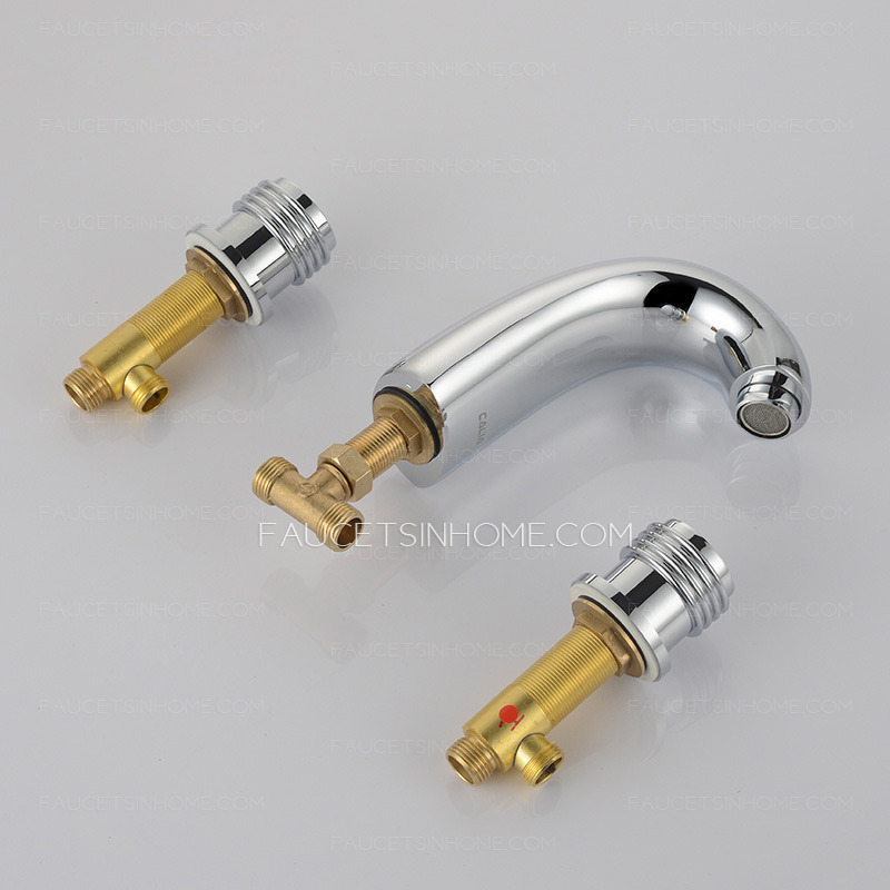 Modern Split Copper Rotatable Handle Bathroom Faucet