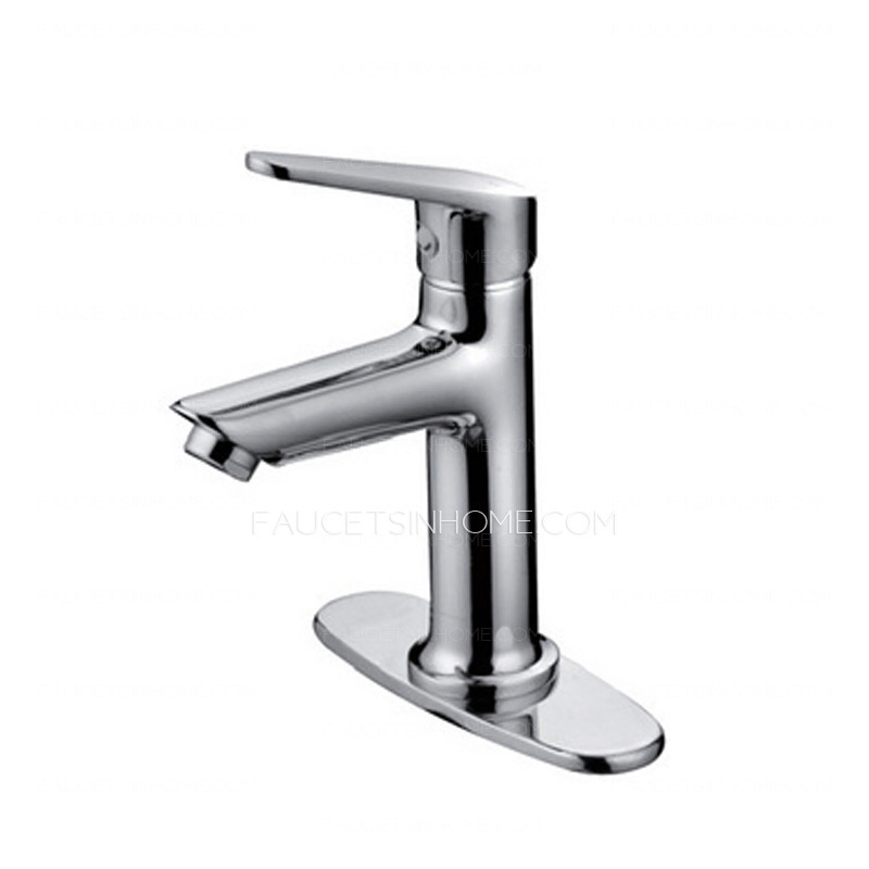 Simple Three Hole Center Set Bathroom Sink Faucet