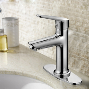 Simple Three Hole Center Set Bathroom Sink Faucet