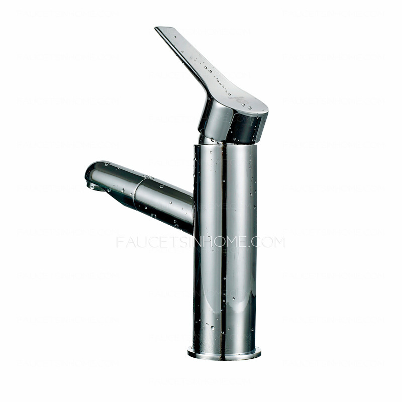 Good Pullout One Hole Center Set Bathroom Sink Faucet