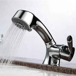 Best Pullout Shower Water Bathroom Sink Faucet Single Handle