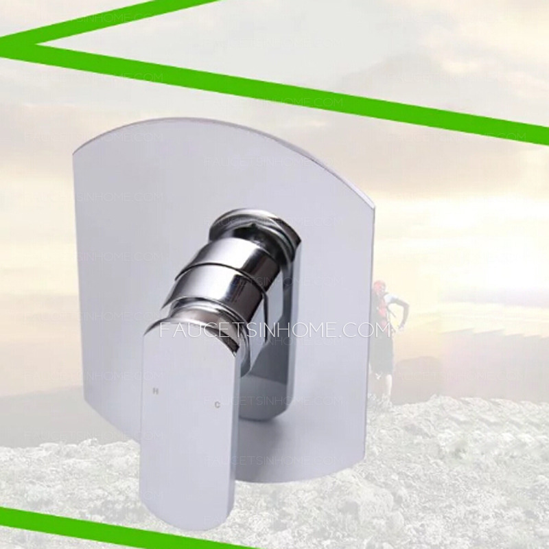 Simple Two Hole Concealed Wall Mount Top Shower Faucet