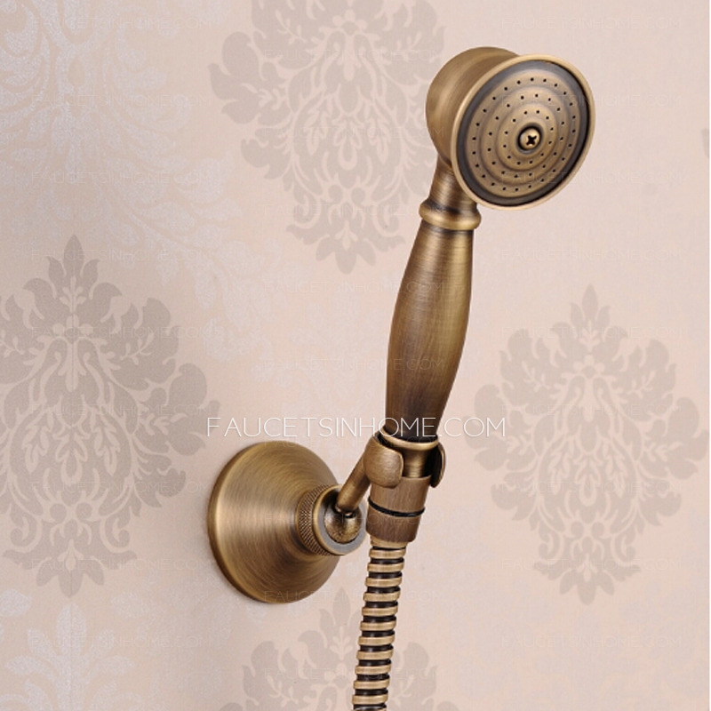 Cheap Bamboo Shaped Antique Copper Shower Faucet System
