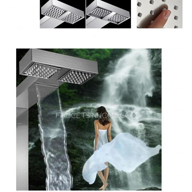 Modern Silver Brushed Bathroom Shower Screen System