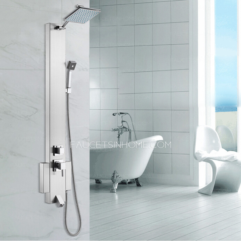 Designed Stainless Steel Brushed Bathroom Shower Screen Faucet