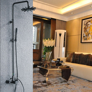 Antique Black Brushed Copper Leading Free Shower Faucet