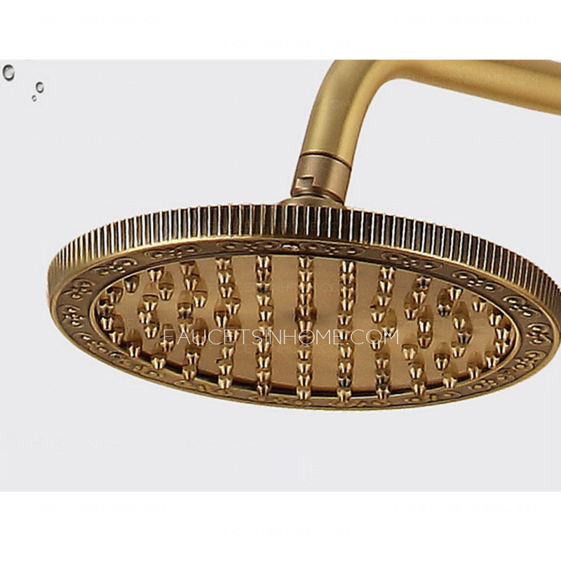 Vintage Gold Copper Shower Faucet Thick Top Shower