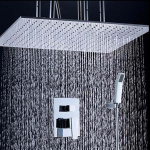 Modern Super Top Shower Faucet System Stainless Steel