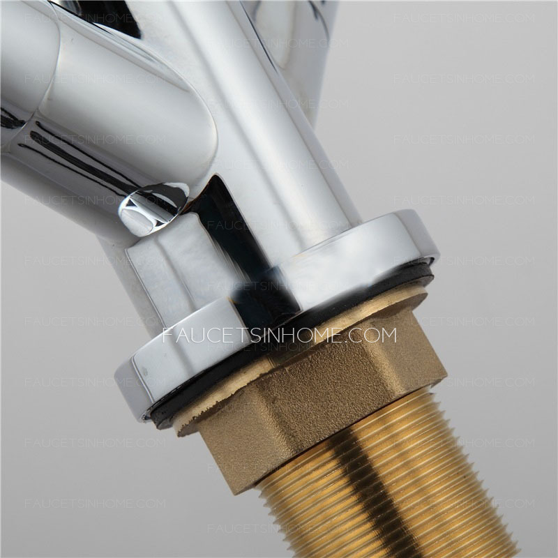 New Arrival Copper Two Cross Handle Kitchen Faucet One Hole