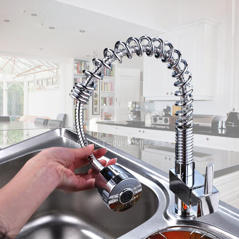 Hot Sale Spring Pipe Rotatable Single Handle Kitchen Faucet
