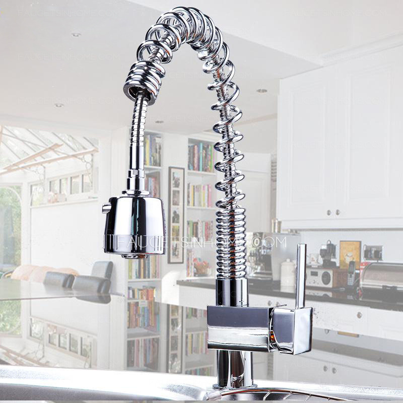 Hot Sale Spring Pipe Rotatable Single Handle Kitchen Faucet