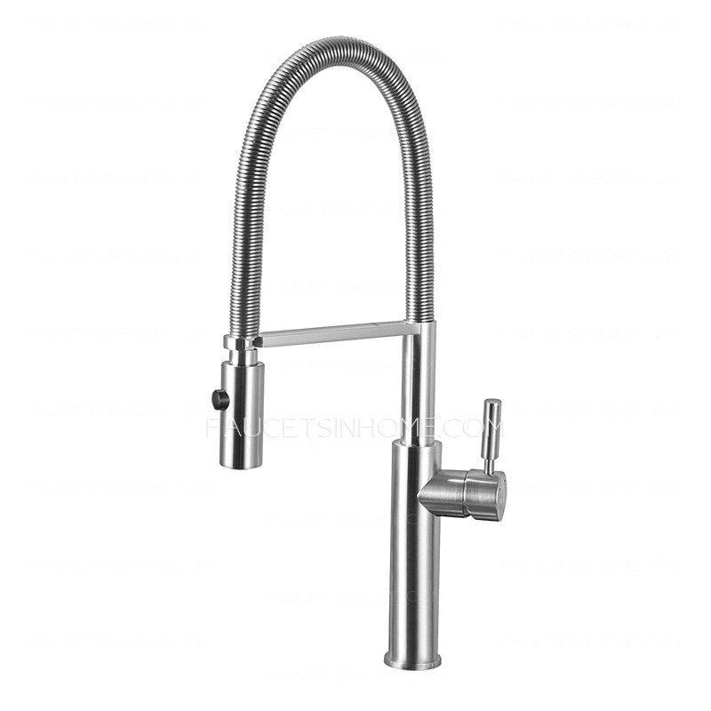 High Quality Copper Pullout Brushed Nickel Kitchen Faucet